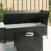 vidaXL Garden Lounge Set Black and Cream White