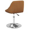 vidaXL Swivel Dining Chair Set of 2 Brown