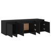 vidaXL TV Cabinet Black Engineered wood Medium Doors TV Cabinet