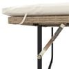vidaXL Patio Sofa Beige Poly Rattan 2-Seater Convertible Patio Sofa