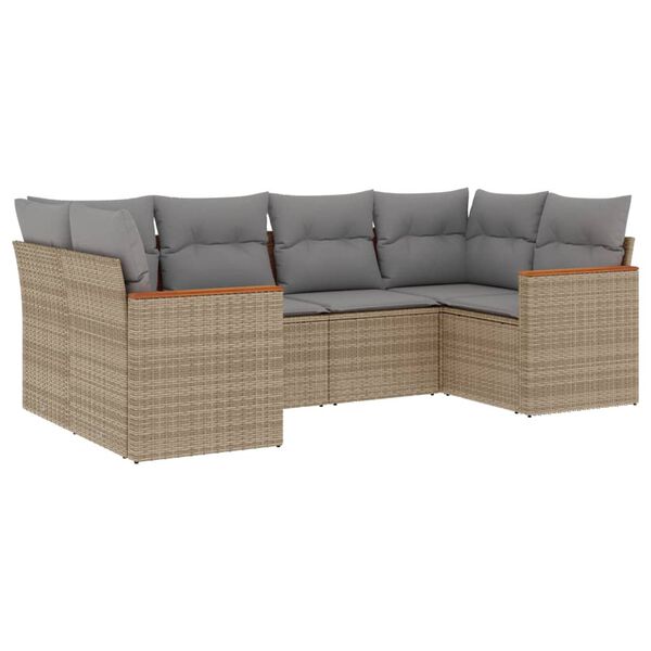 vidaXL Garden Sofa Set Mix Beige, Light Grey