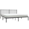 vidaXL Bed Frame Black Powder-coated steel Double Bed Frame