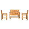 vidaXL Garden Lounge Set Brown Solid Acacia wood