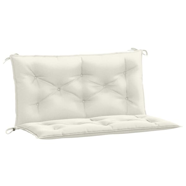 vidaXL Garden Bench Cushion Melange cream 100% polyester 39.4x19.7x2.8 in