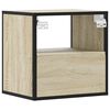 vidaXL Wall-mounted Bedside Cabinet Sonoma Oak Engineered wood, Metal