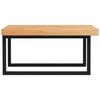 vidaXL Basin Shelf Light brown and black Solid oak wood and steel Medium