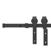 vidaXL Sliding Door Hardware Kit 72.0 " Steel Black