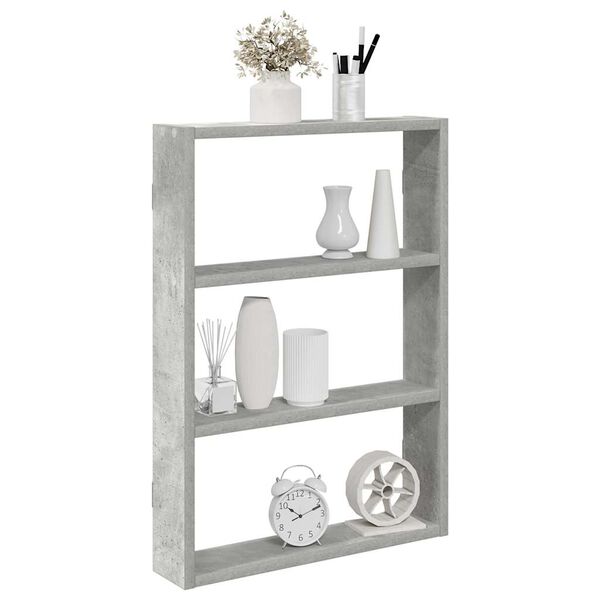 vidaXL Wall Shelf Concrete Grey Engineered Wood Medium Wall Shelf