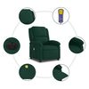 vidaXL Electric Massage Recliner Chair Dark Green Velvet Large