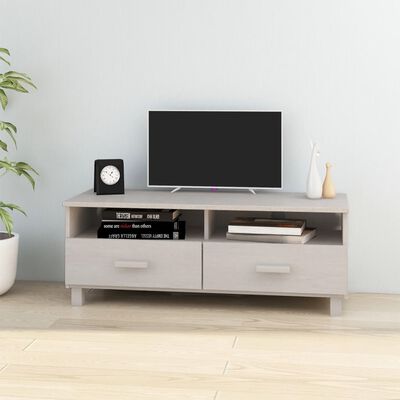 vidaXL TV Cabinet White 41.7"x15.7"x15.7" Solid Wood Pine