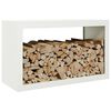 vidaXL Firewood Rack White 39.4x15.7x23.6" Steel