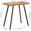 vidaXL Bar Table Natural teak and black Solid teak wood and iron Medium