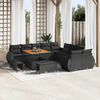 vidaXL Garden Sofa Set Height-Adjustable 13 pcs Black poly rattan