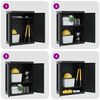 vidaXL Outdoor Storage Cabinet Black Polypropylene Compact