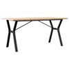 vidaXL Dining Table Pine wood Solid pine wood Medium Durable