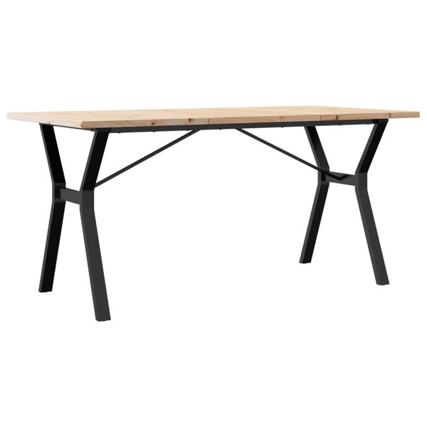 vidaXL Dining Table Pine wood Solid pine wood Medium Durable