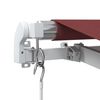 vidaXL Retractable Awning Burgundy Aluminum 118.1 x 98.4 in