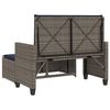 vidaXL Patio Bench Gray PE rattan Compact