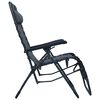 vidaXL Folding Deck Chair Gray Textilene