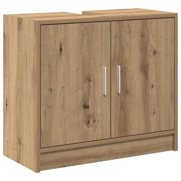 vidaXL Bathroom Cabinet with Door Artisan Oak 24.80 x 11.42 x 21.65 in