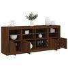 vidaXL Sideboard Brown Oak Engineered wood, Glass Large Buffet