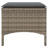 vidaXL Patio Sofa 2-Seater with Table and Stools Grey Poly Rattan