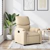 vidaXL Recliner Chair Cream Fabric (100% polyester), Metal, Plywood Single