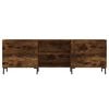 vidaXL TV Cabinet Smoked oak Engineered wood, Iron 59.1x11.8x19.7 in