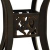 vidaXL Bistro Set Bronze Cast Aluminum Standard Decorative Inlays