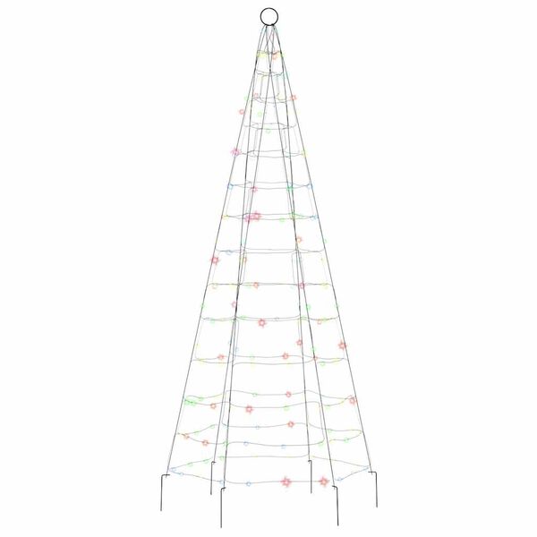 vidaXL LED Christmas Tree Colorful Copper, Iron 70.9 in height