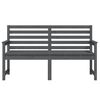 vidaXL Garden Bench Grey Solid Pine Wood Standard Durable Garden Bench