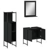 vidaXL Bathroom Cabinet Set Black