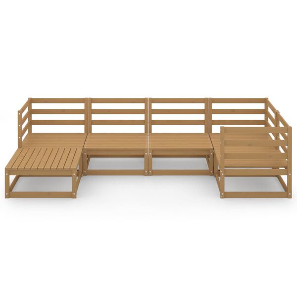 vidaXL Garden Lounge Set Honey Brown Solid Pine Wood Medium Modular