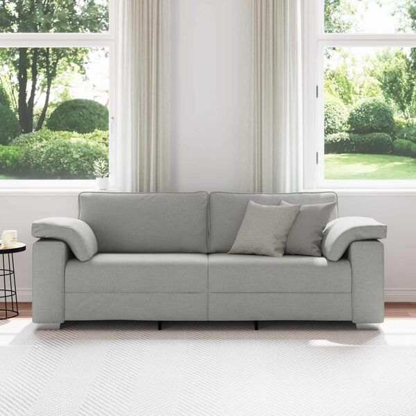 vidaXL Sofa Cloud Grey 86.22 x 30.31 x 32.28 in Fabric