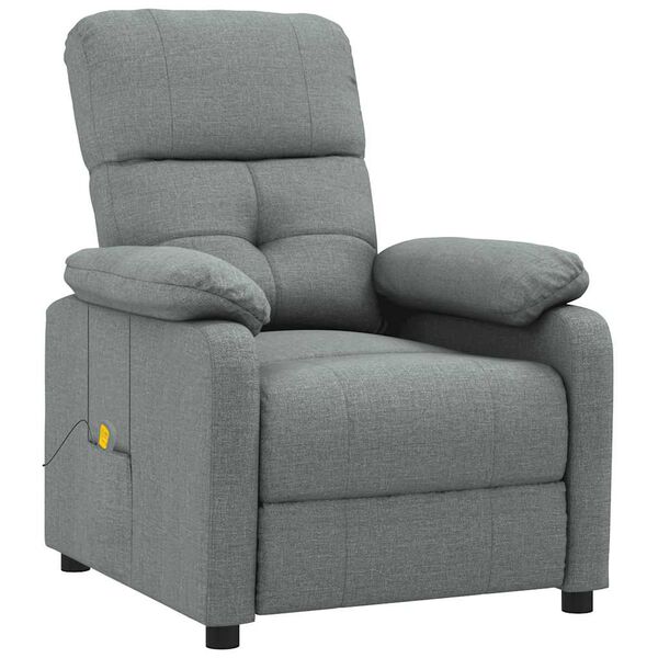 vidaXL Massage Chair Dark Gray Fabric
