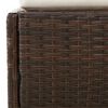vidaXL Patio Sunbed Brown PE Rattan Double Foldable Patio Sunbed