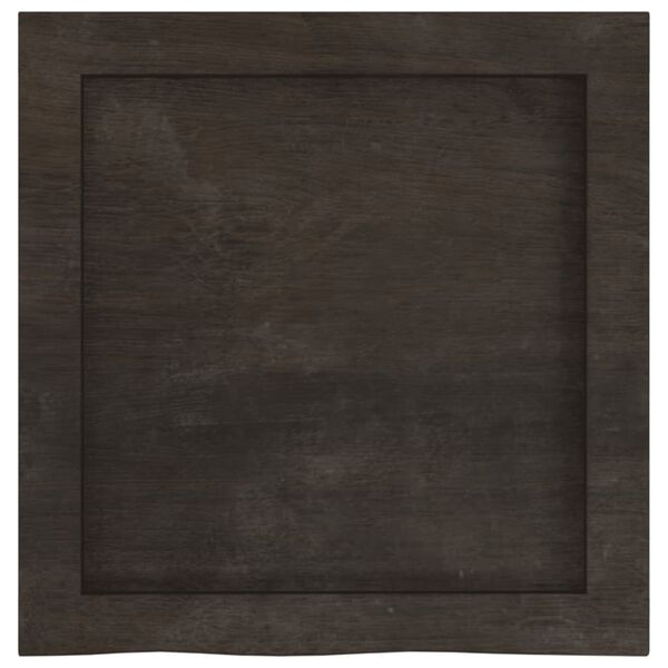 vidaXL Bathroom Countertop Dark Brown 15.7 x 15.7 x (0.8-2.4) " Treated Solid Wood