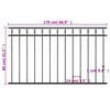 vidaXL Fence Panel Steel 5.6 ft x 2.6 ft Black