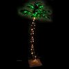 vidaXL LED Tree Green, Brown, Warm White Steel, Plastic, Jute Fabric