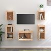 vidaXL TV Cabinet Set of 5 Natural wood Pine wood Combined Set