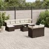 vidaXL Garden Sofa Set Brown PE rattan Large Garden Sofa Set