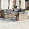 vidaXL Garden Sofa Set Beige, Light Gray