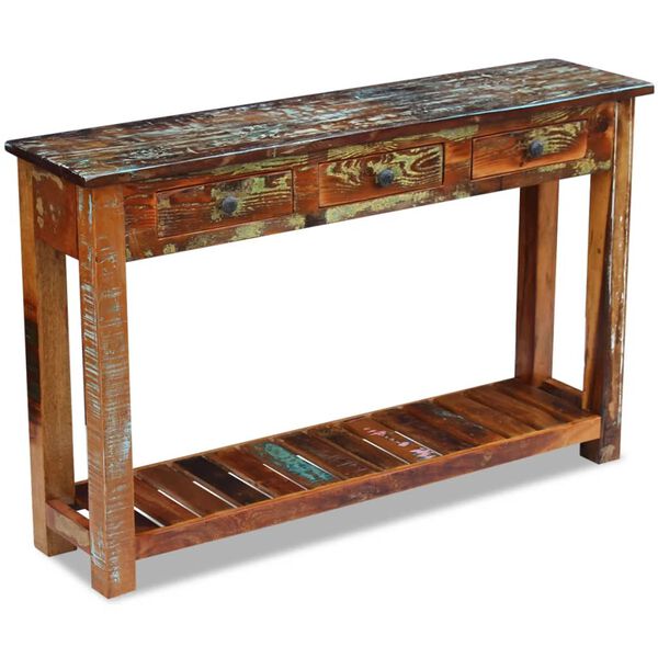 vidaXL Console Table Multicolor Reclaimed wood Large Console Table