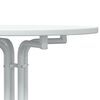 vidaXL Dining Table White Engineered wood, Powder-Coated Steel
