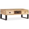 vidaXL Coffee Table Natural Wood Solid Mango Wood Medium Coffee Table