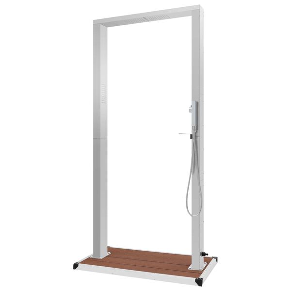 vidaXL Shower Panel Silver and Brown 201 stainless steel Standard