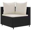 vidaXL Patio Sofa Set Set of 6 Black PE rattan