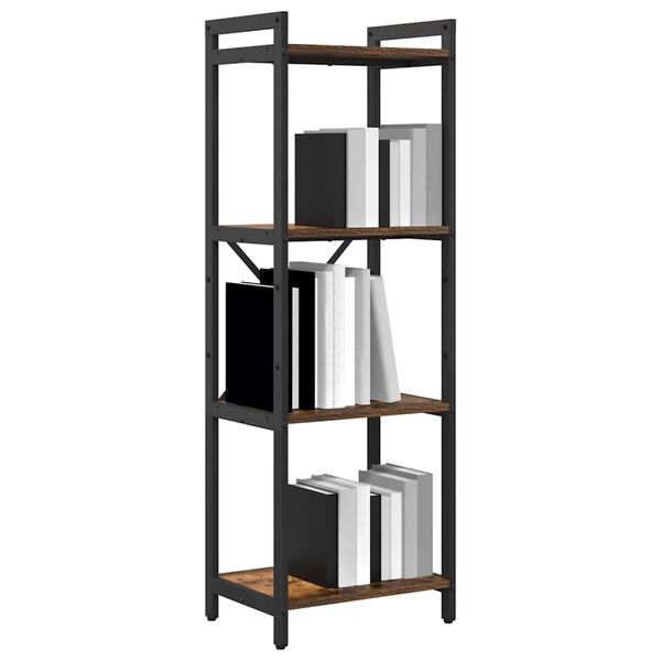 vidaXL Bookshelf Smoked Oak 40 x 30 x 85 cm Engineered Wood
