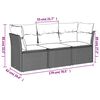 vidaXL Garden Sofa Set Black, Cream White