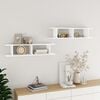 vidaXL Wall Shelf Set of 2 White Engineered wood Medium Wall Shelf